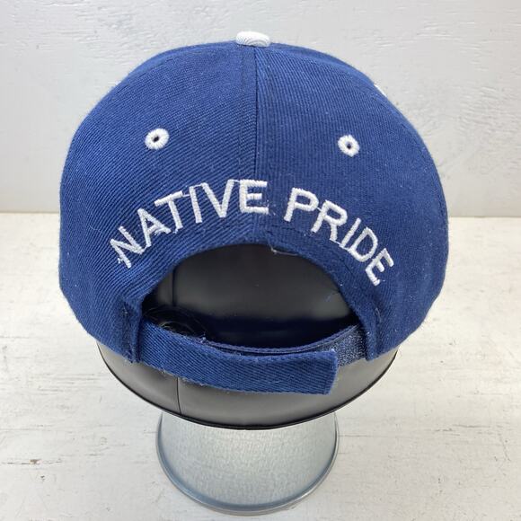 Native Pride Indian Dream Catcher Feather Shadow Navy Blue Embroidered Cap Hat - Picture 5 of 9